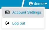 CFG api token account menu auto